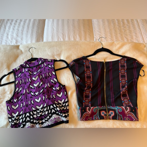 2 Size Small Bebe Crop Tops - Picture 2 of 4